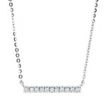 Collier Weißgold 18kt 0,10 Diamantschmuck mit 11 Diamanten - 4P398