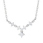 Collier Weißgold 18kt 0,38 Diamantschmuck mit 10 Diamanten - 4P411