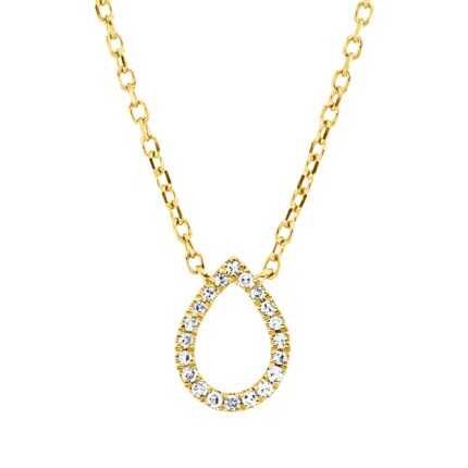 Collier Gelbgold 18kt 0,04 Diamantschmuck mit 20 Diamanten - 4P610