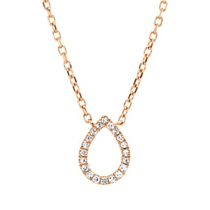 Collier Rosegold 18kt 0,04 Diamantschmuck mit 20 Diamanten - 4P610