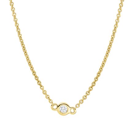Collier Zarge Gelbgold 18kt 0,22 Diamantschmuck mit 7 Diamanten - 4P641