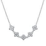Collier Weißgold 18kt 0,60 Diamantschmuck mit 25 Diamanten - 4P642