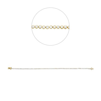 Armband Gelbgold 18kt 0,92 Diamantschmuck mit 100 Diamanten - 5D437