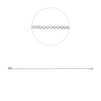 Armband Weißgold 18kt 0,90 Diamantschmuck mit 100 Diamanten - 5D437