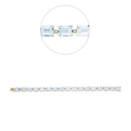 Armband Gelbgold 18kt 0,20 Diamantschmuck Farbstein 30,2 ct - 5F921