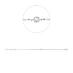 Armband Weißgold 18kt 0,10 Diamantschmuck mit 1 Diamanten - 5G185