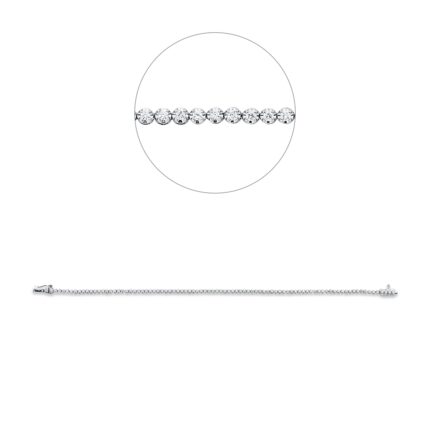 Armband Weißgold 18kt 0,47 Diamantschmuck mit 88 Diamanten - 5G272