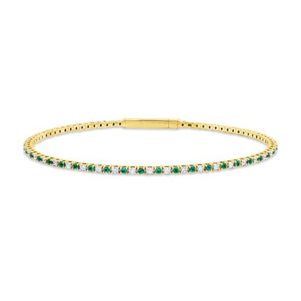 Armreif Gelbgold 18kt 0,50 Diamantschmuck Farbstein 0,51 ct - 6B237