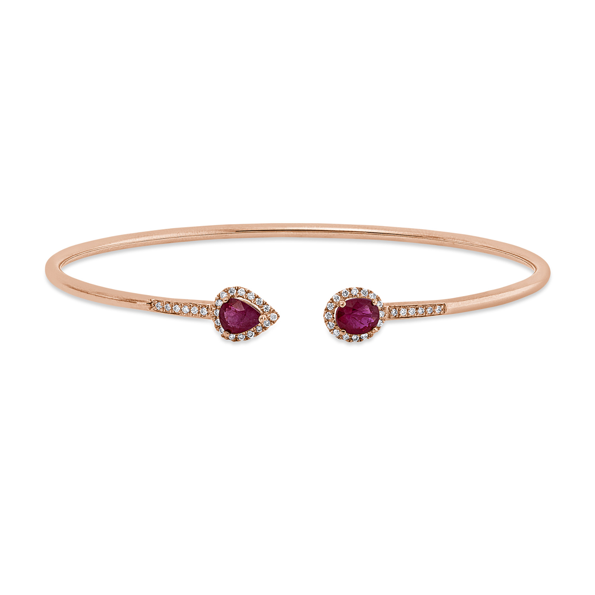 Armreif Rosegold 18kt 0,13 Diamantschmuck Farbstein 0,87 ct – 6B315