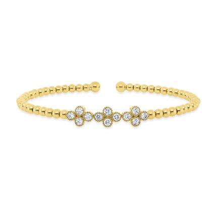 Armreif Gelbgold 18kt 0,58 Diamantschmuck mit 12 Diamanten - 6B325