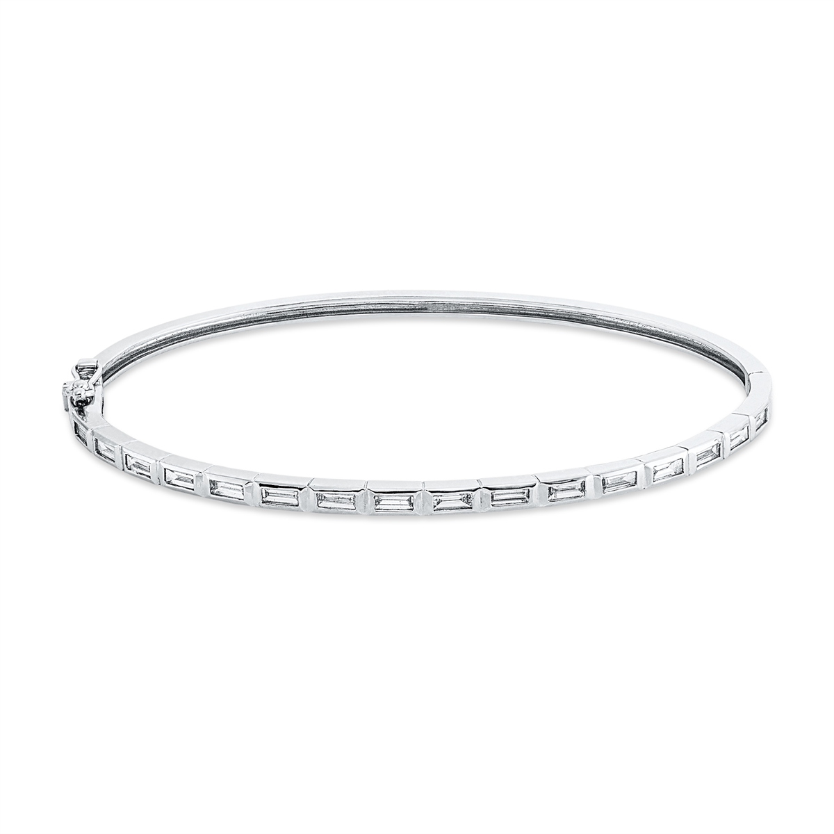 Armreif Weißgold 18kt 0,71 Diamantschmuck mit 16 Diamanten – 6B328
