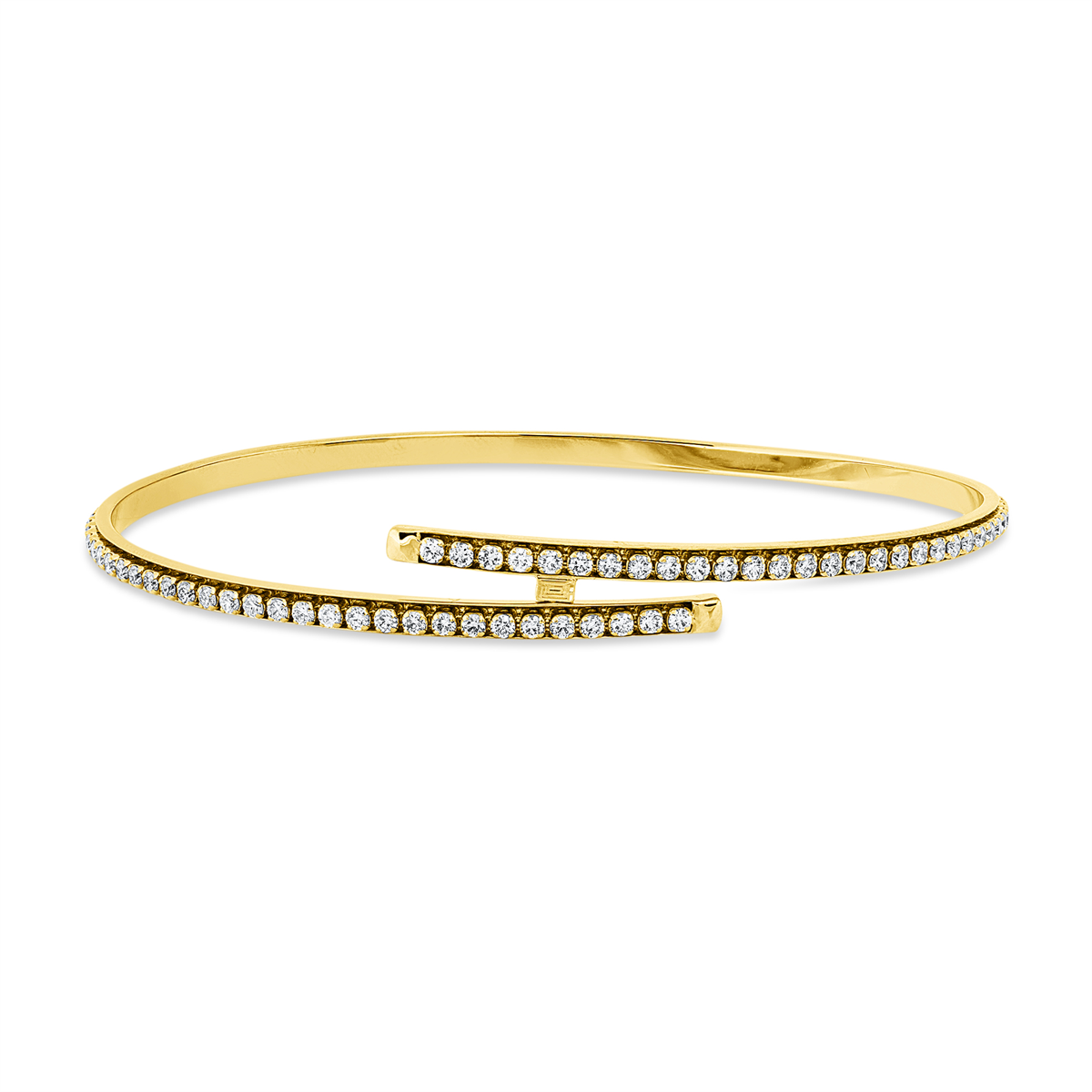 Armreif Gelbgold 18kt 1,48 Diamantschmuck mit 105 Diamanten – 6B337